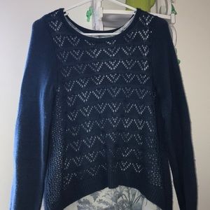 Blu Sweater w/ Flower Tank